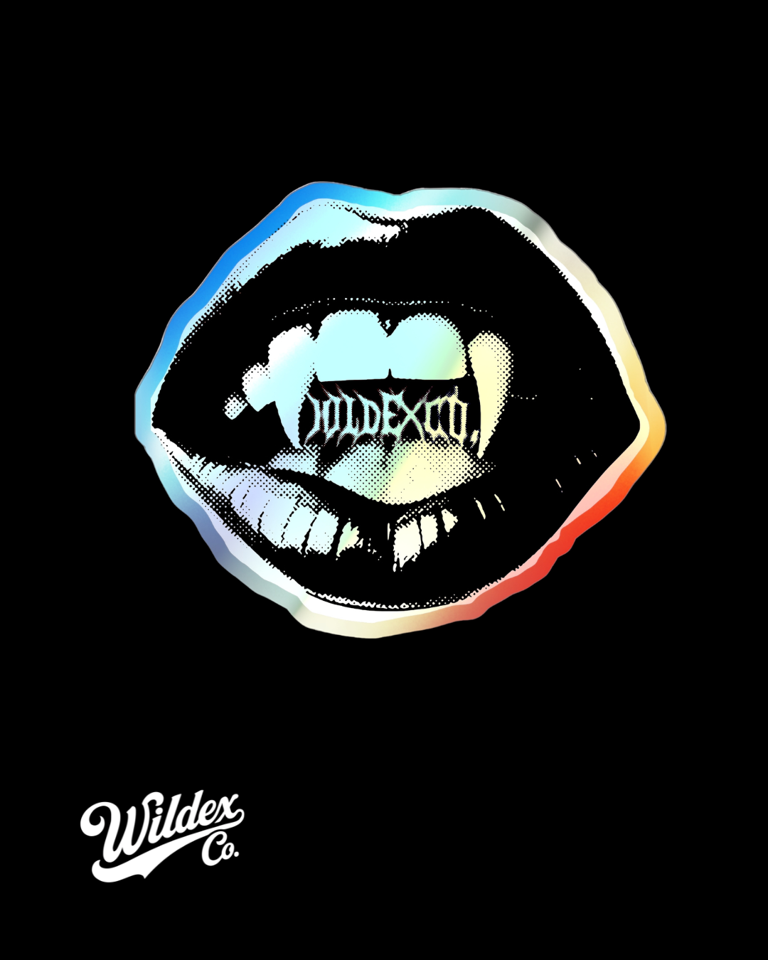 Talk Back Holographic Lips Sticker | WILDEX CO.