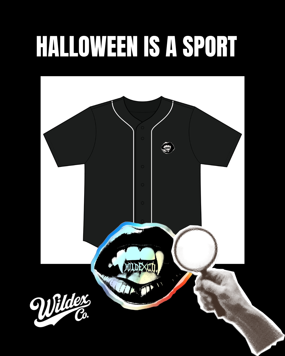 Halloween Is a Sport Personalized Baseball Jersey | Bat | WILDEX CO.