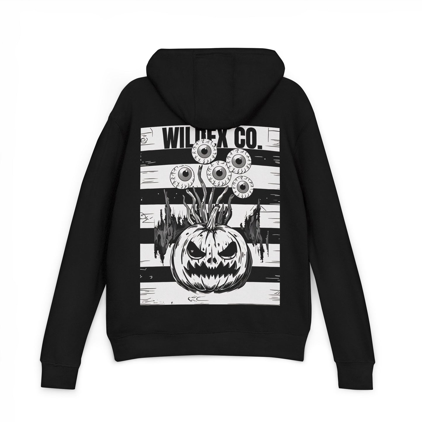 Stylish Unisex French Terry Hoodie with Floral and Pumpkin Designs, Cozy Sweatshirt for Fall, Halloween, Casual Wear, Gift Idea
