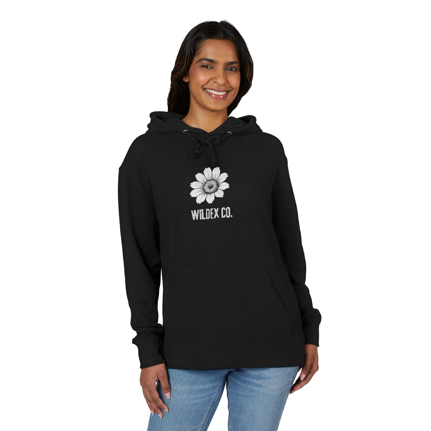 Stylish Unisex French Terry Hoodie with Floral and Pumpkin Designs, Cozy Sweatshirt for Fall, Halloween, Casual Wear, Gift Idea