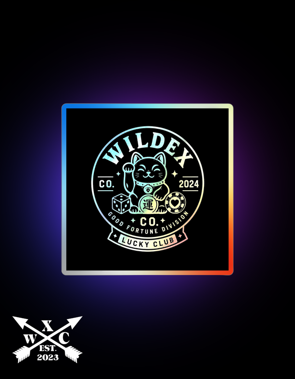 Holographic Lucky Cat Sticker- WILDEX CO.