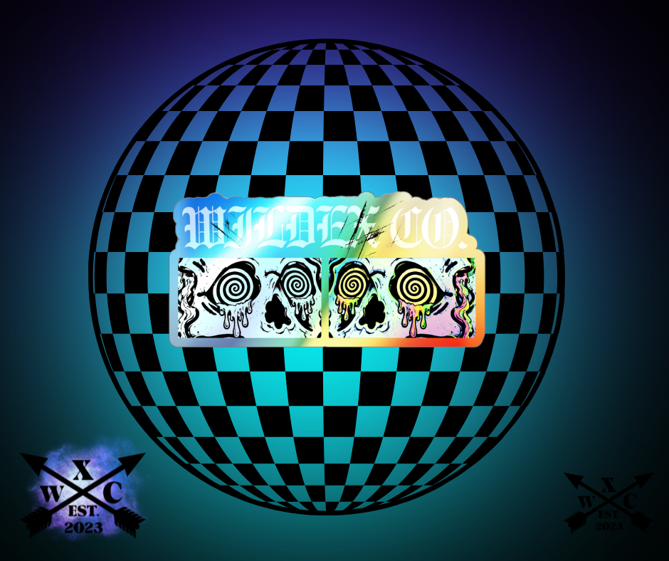 Half Skull Holographic Sticker- WILDEX CO.