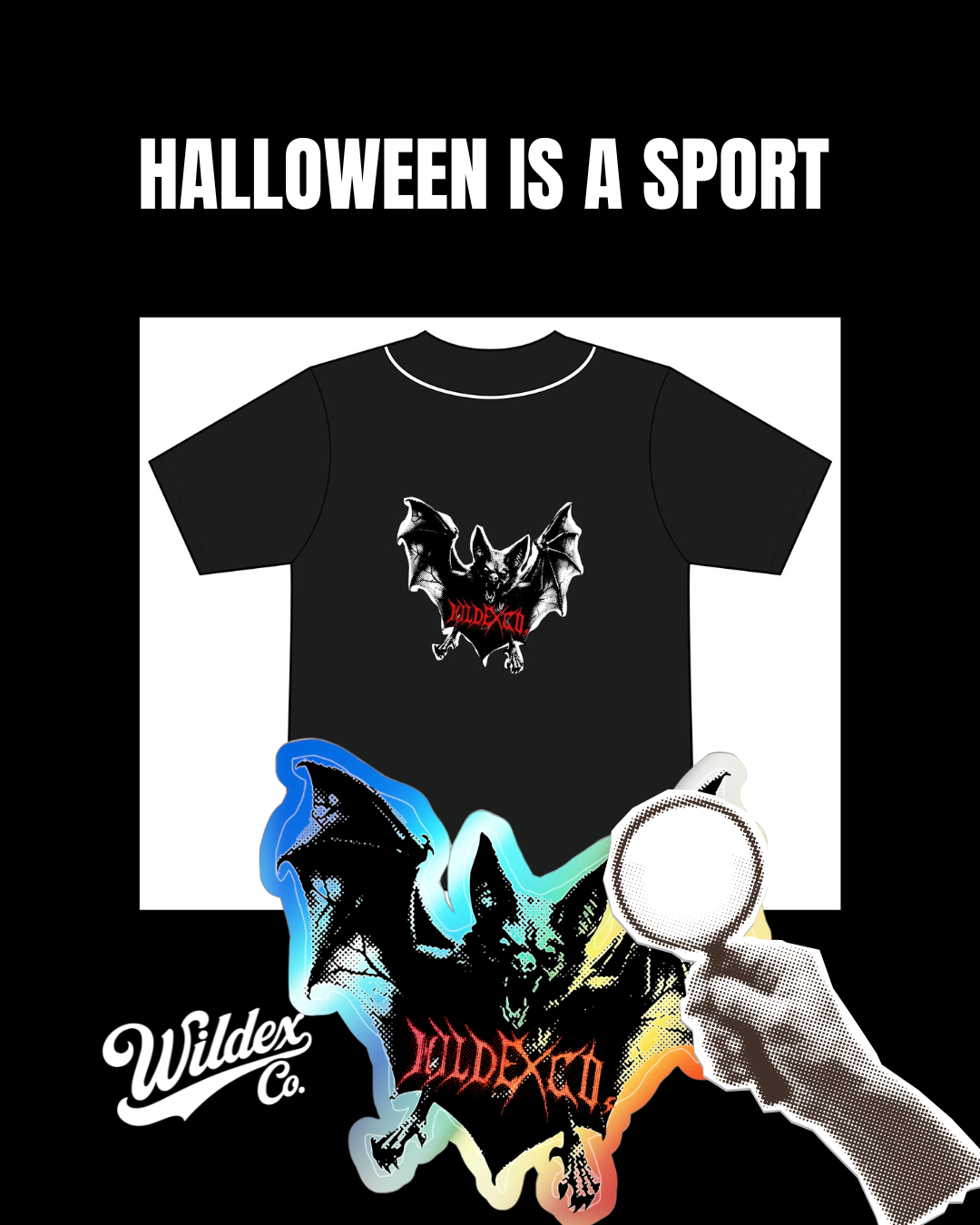 Halloween Is a Sport Personalized Baseball Jersey | Bat | WILDEX CO.