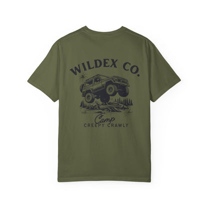Creepy Crawly Camp T-Shirt | Unisex Garment-Dyed Tee, Outdoor Adventure Shirt, Camping Apparel, Gift for Nature Lovers, Summer Fun Tee