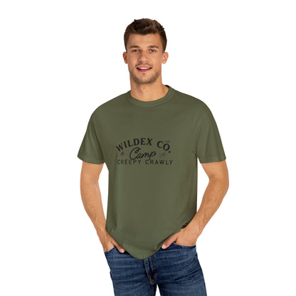 Creepy Crawly Camp T-Shirt | Unisex Garment-Dyed Tee, Outdoor Adventure Shirt, Camping Apparel, Gift for Nature Lovers, Summer Fun Tee