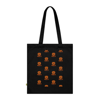 Halloween Pumpkin Organic Cotton Tote Bag | Eco-Friendly Trick or Treat Bag, Reusable Grocery Tote, Gift for Fall, Cute Halloween Decor
