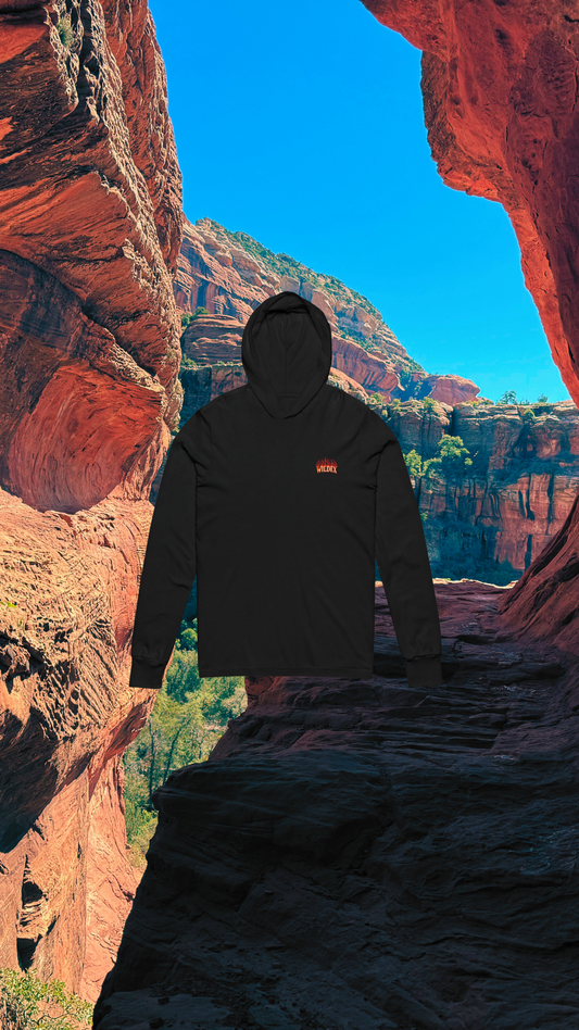 Welcome to the Vibe Unisex Hooded Long Sleeve Tee, Casual Wear, Street Style, Graphic Hoodie, Perfect for Festivals, Everyday Comfort