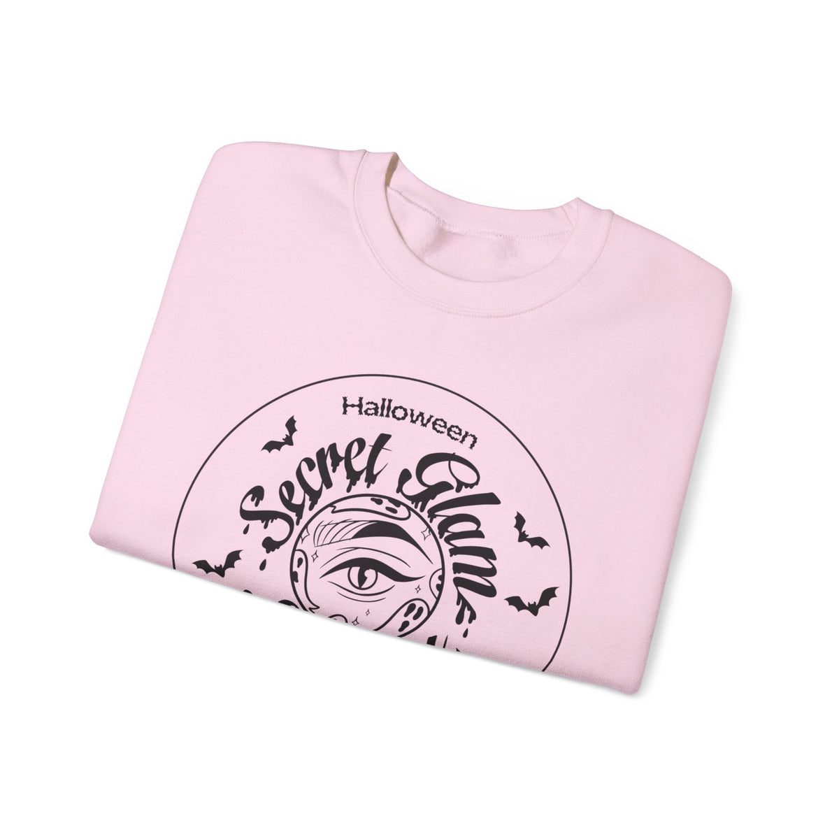 Close-up of embroidered emblem on Secret Haunt Society 2026 Crewneck Sweatshirt
