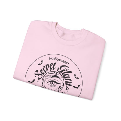 Close-up of embroidered emblem on Secret Haunt Society 2026 Crewneck Sweatshirt