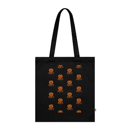 Halloween Pumpkin Organic Cotton Tote Bag | Eco-Friendly Trick or Treat Bag, Reusable Grocery Tote, Gift for Fall, Cute Halloween Decor