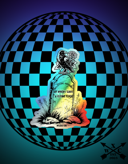 Holographic a Flying Flock- Sticker