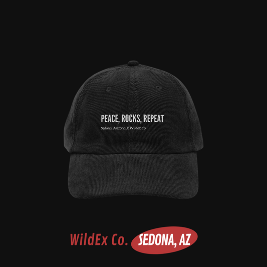 Peace, Rocks, Repeat – Vintage Corduroy Cap